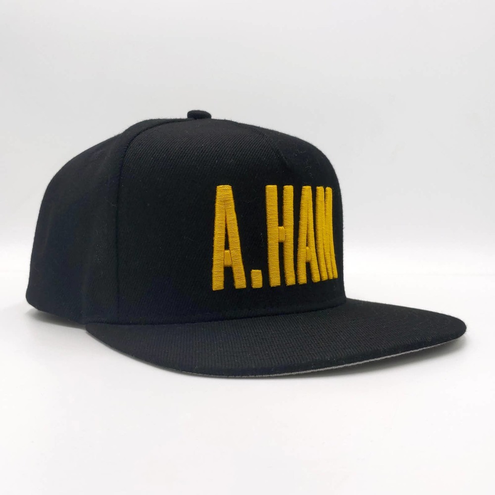 A.HAM Hamilton American Musical Snapback Trucker Hat Cap Broadway Merch Black